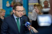 Prezydent Ciechanowa udziela wywiadu TVP 3 Warszawa