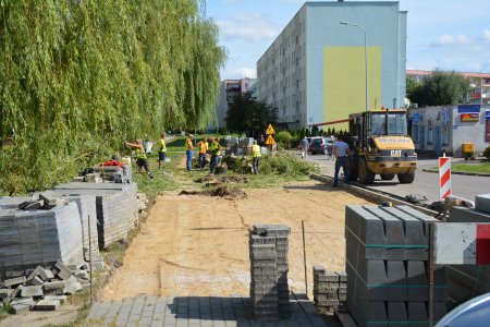 Ul. Sikorskiego, budowa parkingu przy bloku nr 16