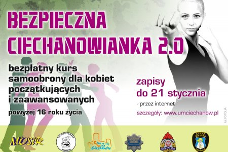 „Bezpieczna ciechanowianka 2.0”: zapisy na bez